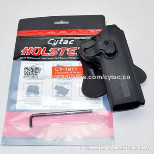 Tactical Polymer Military Paddle Gun Holster for 1911 Handgun Variants